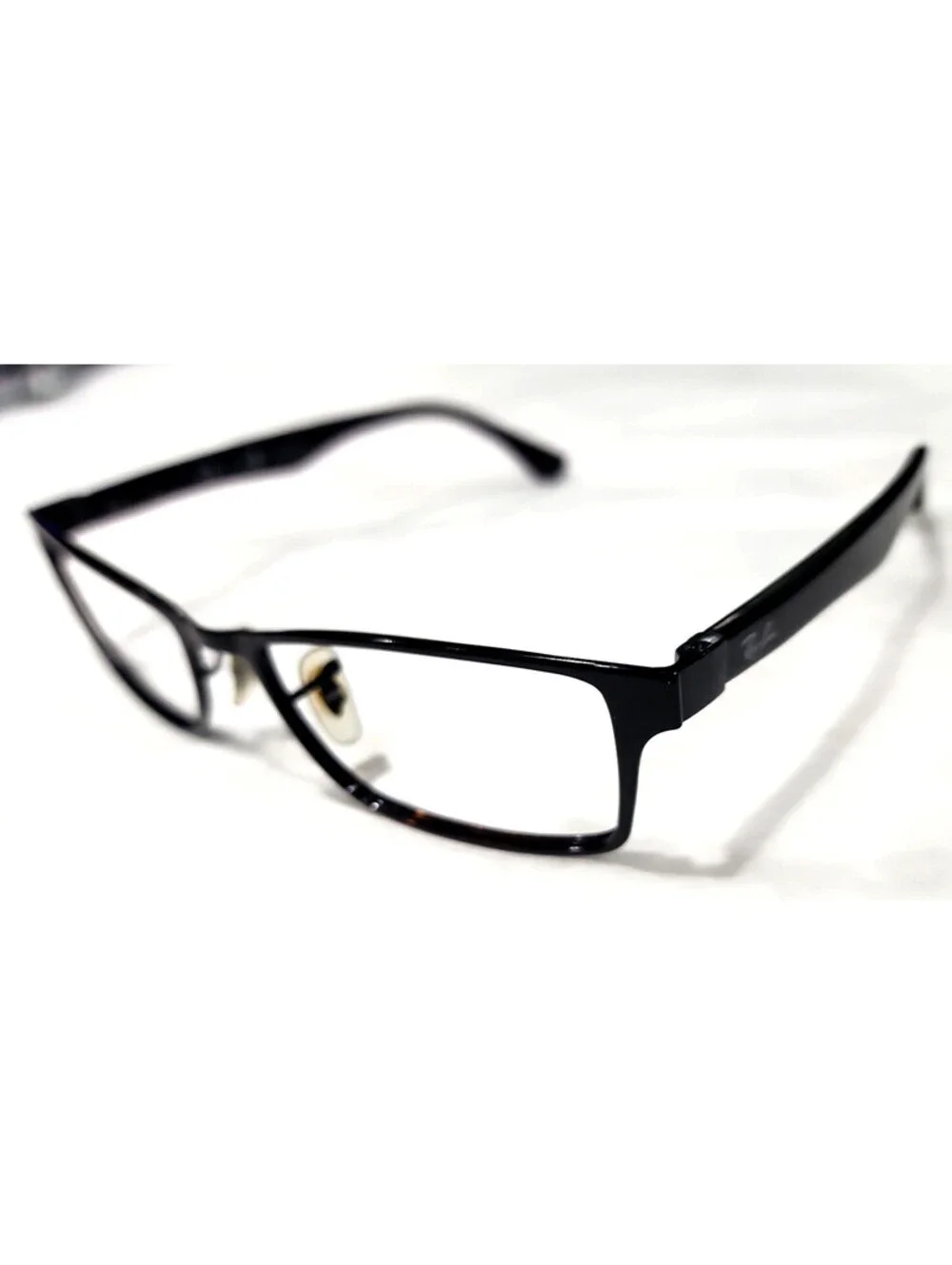 Ray Ban RB6238 2509 Black Metal Rectangle Eyeglasses 53-17 145 LW